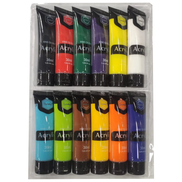 KeepSmiling Glass Paints - Pack Of 12