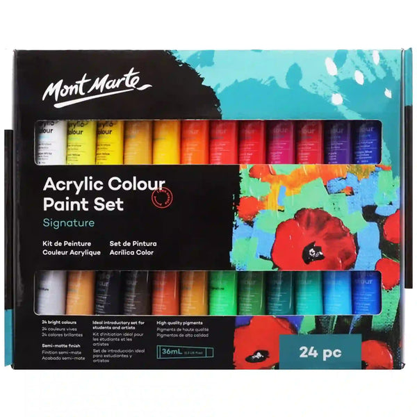 Acrylic Colour Paint Set Signature 24pc x 36ml