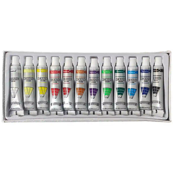 Keep Smiling Acrylic Colours 12pcs Pack 6ml Tube