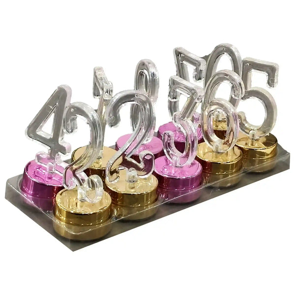 LED Numbers Plastic Swing Candle