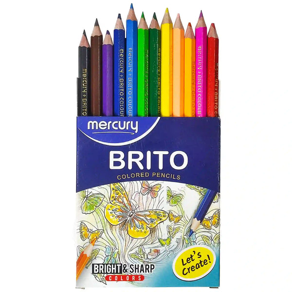 Mercury 12 Colour Pencil Brito Half Card 2550 Piece