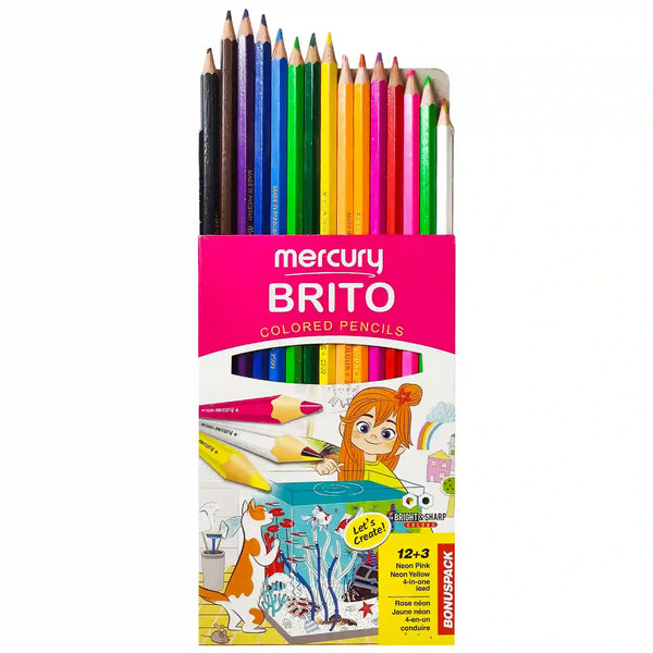 Mercury Brito 15 Colour Pencil Full Card