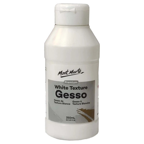 Mont Marte White Texture Gesso Premium 250ml MPA2501