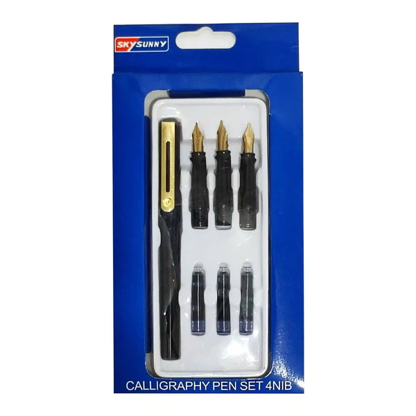 Sky Glory Calligraphy Ink Pen 4Nib Set