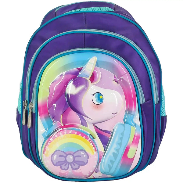 Unicorn Printed Purple School