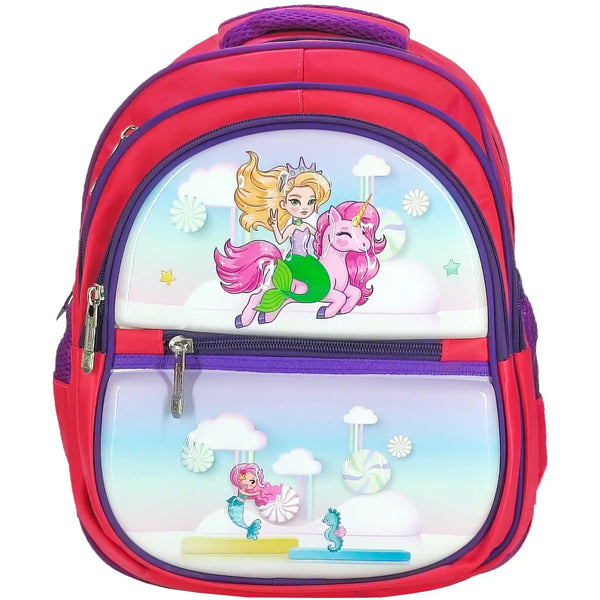 Unicorn Embossed School Bag