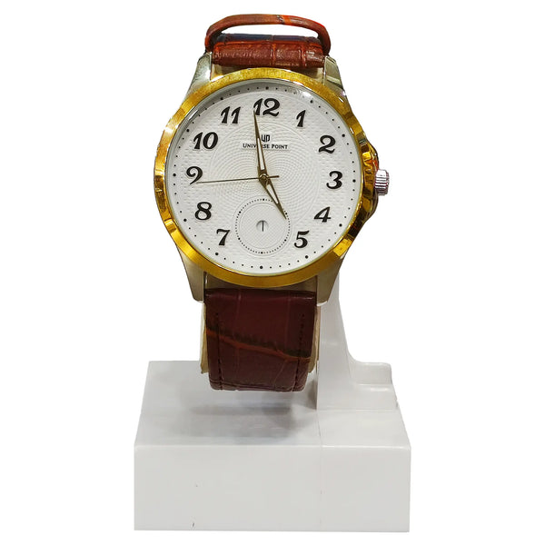 Universe Point leather Wrist Watch for Men