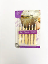 SINGLE END CLAY WOODEN TOOLS 6-PCS SET - Saleemi Book Depot